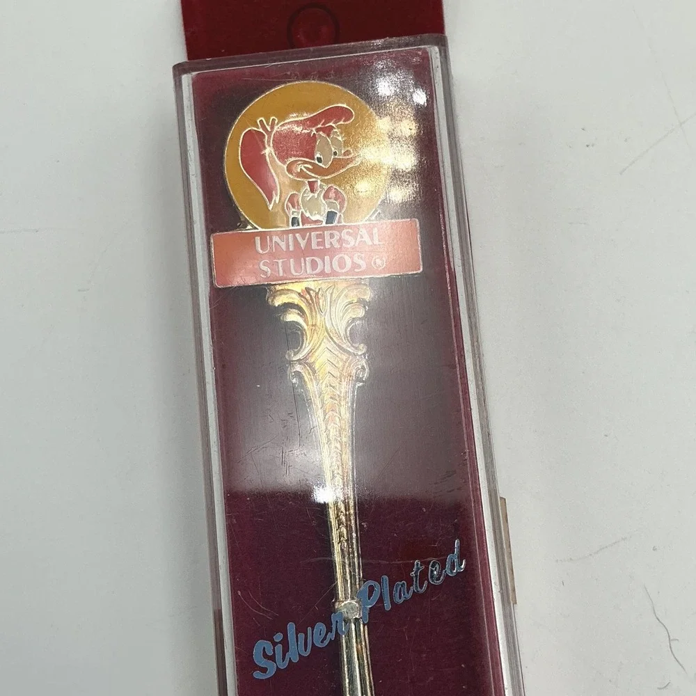 Vintage Universal Studios Winnie Woodpecker Silver Plated Souvenir Spoon Case